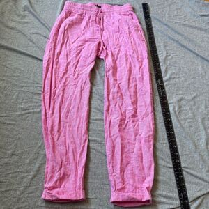 Sz 0 J. Crew Pink Cotton and Linen Drawstring Jogger Pant